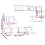 vidaXL Ensemble de meubles TV 8 Pièces Chêne sonoma Bois d'ingénierie