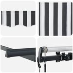 vidaXL Auvent Rétractable Anthracite 250 x 200 cm tissu