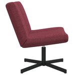 vidaXL Chaise Pivotante Rouge vin Tissu Standard Ergonomique
