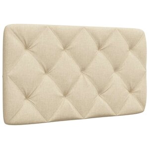 vidaXL Coussin de tête de lit crème 90 cm tissu