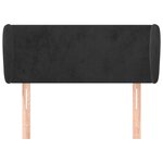 vidaXL Tête de lit avec oreilles Noir 103x23x78/88 cm Velours