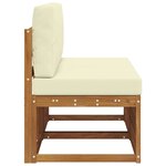 vidaXL 2 Pièce Sofa de milieu extérieur Bois d'Acacia Massif Naturel