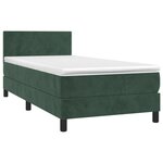 vidaXL Sommier à lattes de lit avec matelas et LED Vert foncé 80x200cm