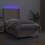 vidaXL Sommier à lattes de lit matelas LED Cappuccino 100x200 cm