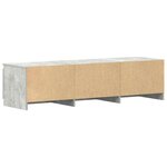 vidaXL Meuble TV Gris béton 140x40x35 5 cm Bois d'ingénierie