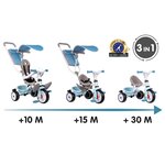 Smoby Tricycle pour bébé 3-en-1 Baby Balade Plus Bleu