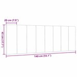 vidaXL Coussin de tête de lit bleu 140 cm tissu