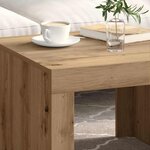 vidaXL Table basse chêne artisanal Bois d'ingénierie