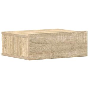 vidaXL Table de chevet flottante Chêne sonoma Bois d'ingénierie