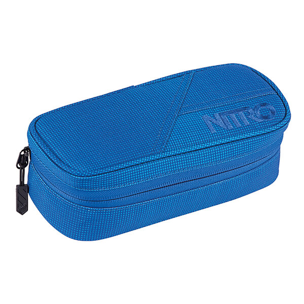 Trousse rectangulaire zippée nitro bleue