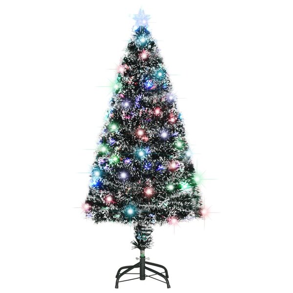 vidaXL Arbre de Noël pré-éclairé avec support 120 cm fibre optique
