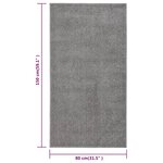 vidaXL Tapis à poils courts 80x150 cm Gris