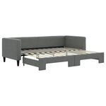 vidaXL Lit de jour avec gigogne sans matelas gris foncé 80x200 cm