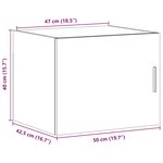vidaXL Armoire murale noir 50x42 5x40 cm bois d'ingénierie