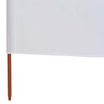 vidaXL Paravent 5 panneaux Tissu 600 x 80 cm Blanc sable