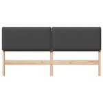 vidaXL Tête de lit capitonnée Gris Naturel et Foncé 200 cm Pin massif