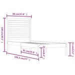 vidaXL Cadre de lit sans matelas 90x190 cm bois massif