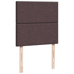 vidaXL Cadre de lit ottoman avec matelas marron foncé 90x190 cm tissu