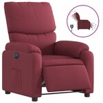 vidaXL Fauteuil inclinable électrique Rouge bordeaux Tissu