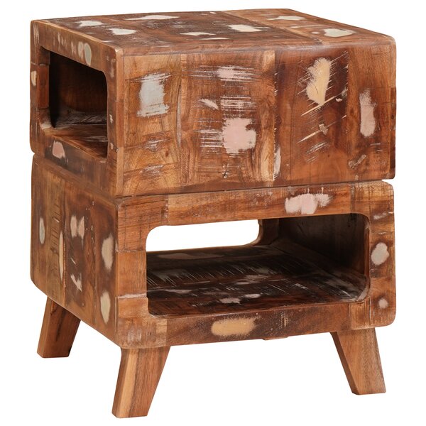 vidaXL Tables d'appoint Multicolore bois de récupération massif