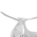 Sculpture de Taureau vidaXL Argent 37x44x17 cm Aluminium