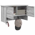 vidaXL Porte-manteau mural avec étagère Sonoma gris 50 x 20 x 30 cm