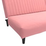 Vidaxl canapé-lit à 2 places rose velours