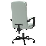 vidaXL Fauteuil inclinable de bureau Gris clair Velours