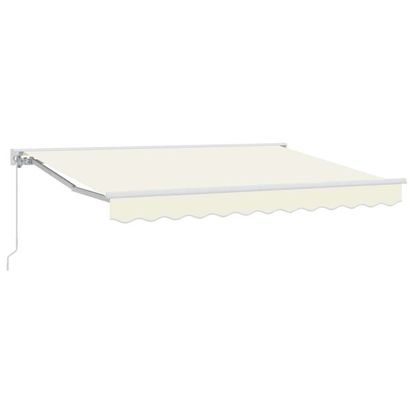 vidaXL Auvent rétractable manuel Crème 3 5 x 2 5 m