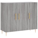 vidaXL Buffet sonoma gris 90x34x80 cm bois d'ingénierie