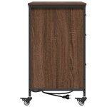 vidaXL Cabinet de Bureau avec roue Chêne marron 76 x 41 x 72 cm