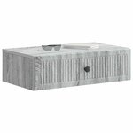 vidaXL Table d'appoint murale Sonoma gris 59 x 34 5 x 17 cm