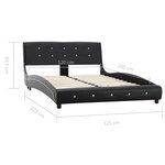 vidaXL Cadre de lit Noir Similicuir 120 x 200 cm