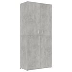 vidaXL Armoire à chaussures Gris béton 80x39x178 cm Bois d'ingénierie