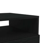 vidaXL Table basse avec lumières LED chêne noir 50x49x40 cm