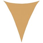 vidaXL Voile d'ombrage 160 g/m² triangulaire sable 5x7x7 m PEHD
