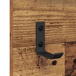 vidaXL Porte-manteau mural avec étagère Bois ancien 90 x 10 x 50 cm