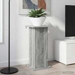 vidaXL Support de Plante Sonoma gris 30 5 x 30 x 60 5 cm