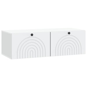 vidaXL Meuble TV mural Blanc 99 x 41 x 30 cm Bois d'ingénierie