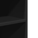 vidaXL Table d'appoint avec roues noir 55x60x78 cm bois d'ingénierie