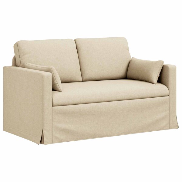 vidaXL Canapé Crème 139 x 78 x 80 cm tissu