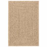 vidaXL Tapis ZIZUR beige 120x120 cm aspect de jute intérieur extérieur