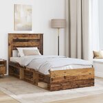 vidaXL Cadre de lit Bois ancien 90 x 190 cm Pin massif