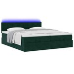 VidaXL Cadre de lit ottoman avec matelas vert foncé 180x200cm velours