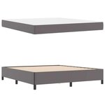 vidaXL Cadre de lit avec matelas Gris 180 x 200 cm tissu