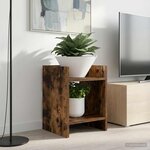 vidaXL Support de Plante Chêne fumé 30 x 30 x 40 cm Bois d'ingénierie