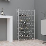 vidaXL Casier à bouteilles pour 72 bouteilles Blanc Métal