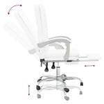 vidaXL Fauteuil inclinable de bureau Blanc Similicuir