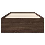 vidaXL Cadre de lit sans matelas chêne marron 90x200cm bois ingénierie