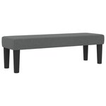 vidaXL Lit avec sommier et matelas & banc gris foncé 140x200 cm tissu